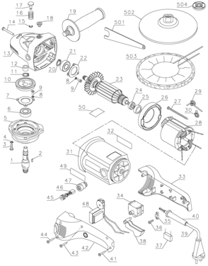 Page A Diagram and Parts List for WP1300KB3 1 Black and Decker Sander Polisher